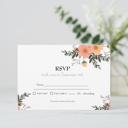 Minimale roze vogelgriep op zaterdag RSVP (Staand voorkant)