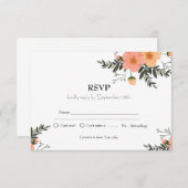 Minimale roze vogelgriep op zaterdag RSVP (Voorkant / Achterkant)