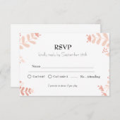 Minimale roze vogelgriep op zaterdag RSVP (Voorkant / Achterkant)