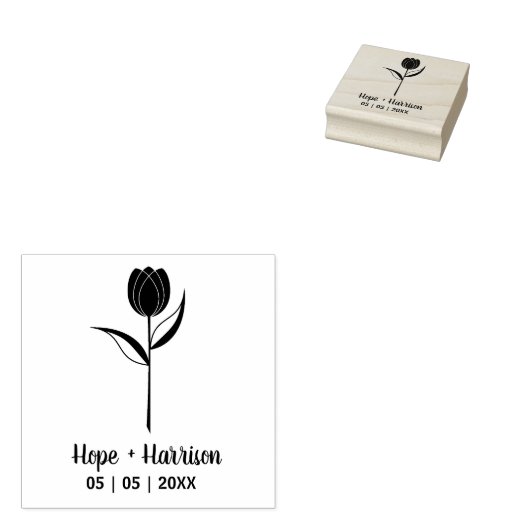 Minimale roze voor bruiloft rubberstempel (Gestempeld)