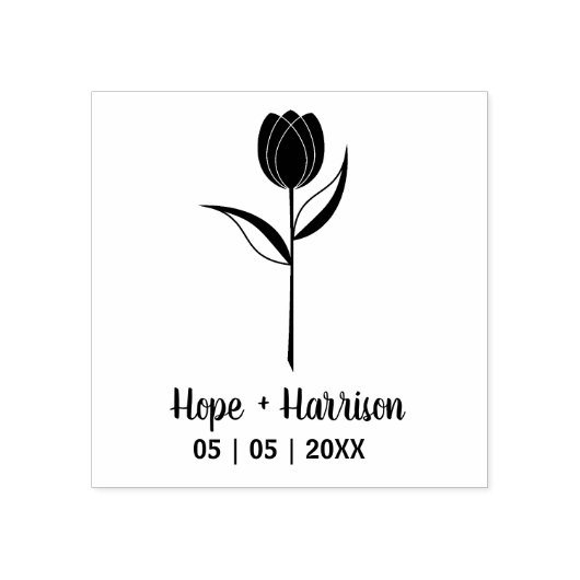 Minimale roze voor bruiloft rubberstempel (Afrduk)