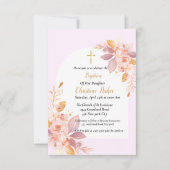 Minimale roze waterverf splash baptisme kaart (Voorkant)