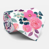 Minimale roze Waterverf Stropdas (Opgerold)