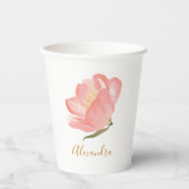 Minimale roze Waterverf ventilator op maat Papieren Bekers (Voorkant)