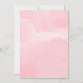 Minimale roze zwarte baby kaart (Achterkant)