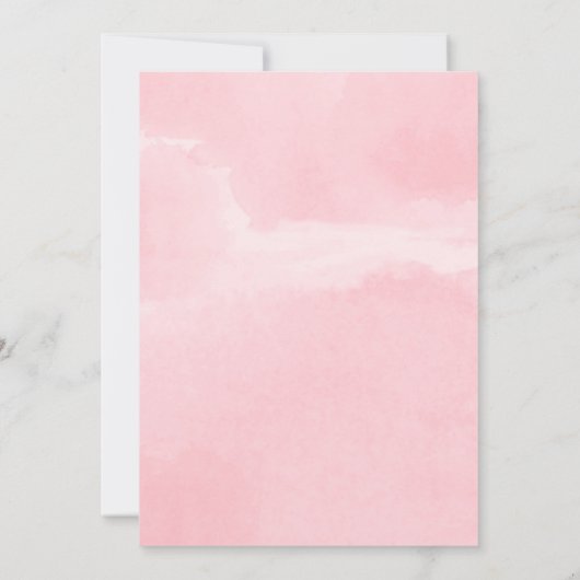 Minimale roze zwarte baby kaart (Achterkant)