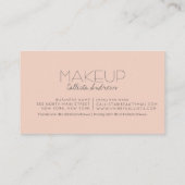 Minimale roze zwarte typografie bij artiesten visitekaartje (Achterkant)