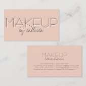 Minimale roze zwarte typografie bij artiesten visitekaartje (Voorkant / Achterkant)