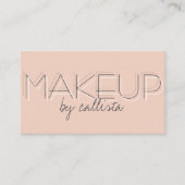 Minimale roze zwarte typografie bij artiesten visitekaartje (Voorkant)