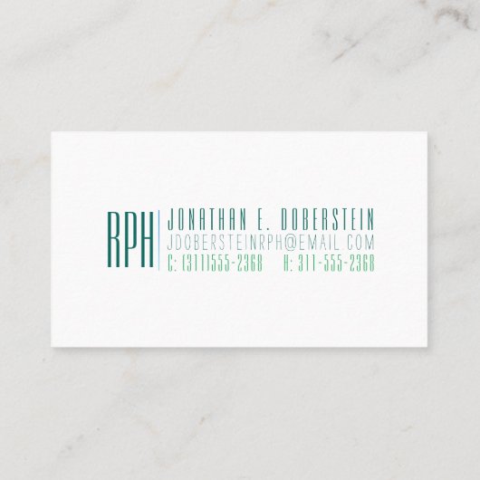 Minimale RPH Visitekaartje (Achterkant)