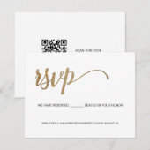 Minimale RSVP Gold Fillable Reserved Seats QR (Voorkant / Achterkant)