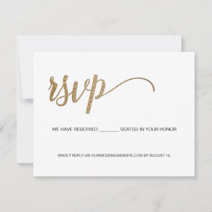 Minimale RSVP Gold Fillable Reserved Seats QR Kaartje