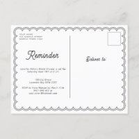 Minimale RSVP-herinneringskaart met scalloped