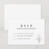 Minimale RSVP-kaart Informatiekaartje (Voorkant / Achterkant)