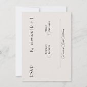 Minimale RSVP-kaart Kaart (Achterkant)