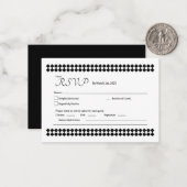 Minimale RSVP-kaart Notitiekaartje (Voorkant / Achterkant in situ)