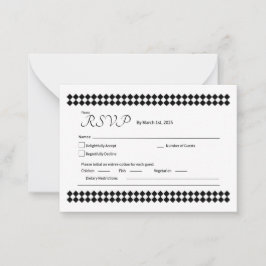 Minimale RSVP-kaart Notitiekaartje