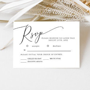 Minimale RSVP-Kaart RSVP Kaartje