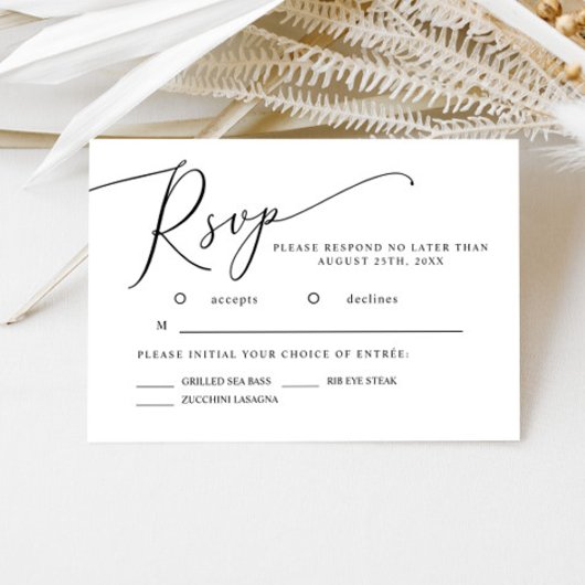 Minimale RSVP-Kaart RSVP Kaartje