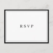 Minimale RSVP-kaart van leder aan rand Briefkaart (Voorkant)