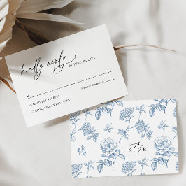 Minimale RSVP-kaart voor zwart en wit huwelijk RSVP Kaartje