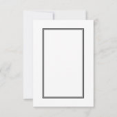 Minimale RSVP-Kaart voor zwart en wit huwelijk RSVP Kaartje (Achterkant)