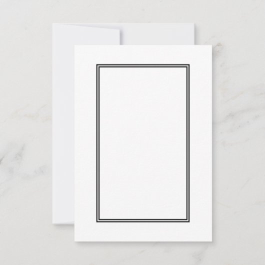 Minimale RSVP-Kaart voor zwart en wit huwelijk RSVP Kaartje (Achterkant)