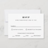 Minimale RSVP-reiskaart RSVP Kaartje (Voorkant)