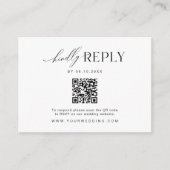 Minimale RSVP-streepjescodeset voor website Informatiekaartje (Voorkant)