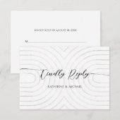 Minimale RSVP-trouwkaart RSVP Kaartje (Voorkant / Achterkant)