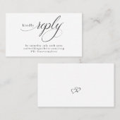 Minimale RSVP voor online respons Visitekaartje (Voorkant / Achterkant)