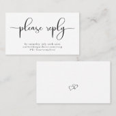 Minimale RSVP voor Visitekaartje Online respons (Voorkant / Achterkant)