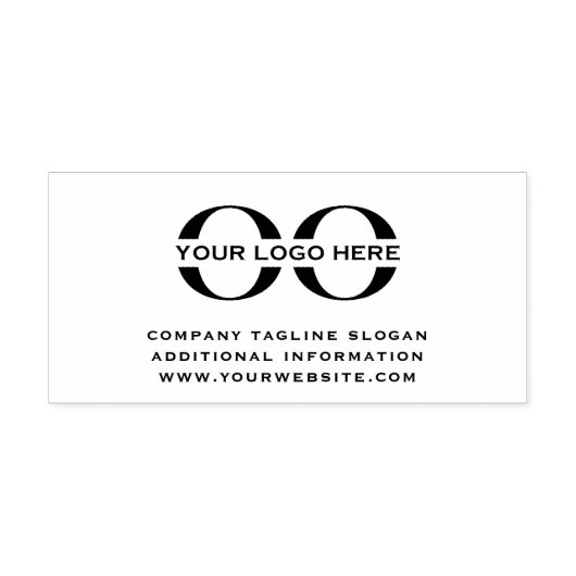 Minimale rubberzelfinkerende vormgeving met uw Log Zelfinktende Stempel (Design)