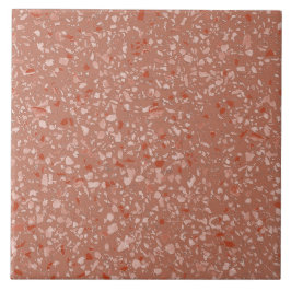 Minimale Rust Terracotta Terrazzo stenen patroon Tegeltje