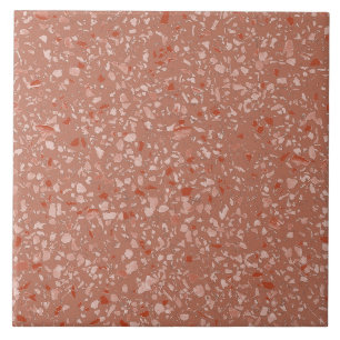 Minimale Rust Terracotta Terrazzo stenen patroon Tegeltje