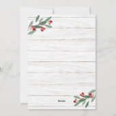 Minimale Rustic 3-FOTO-kerstgroet Feestdagenkaart (Achterkant)
