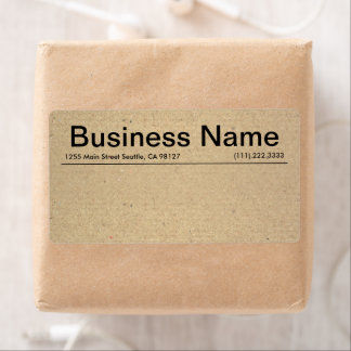 Minimale Rustic Kraft Small Business Shipping Etiket