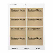 Minimale Rustic Kraft Small Business Shipping Etiket (Full Sheet)