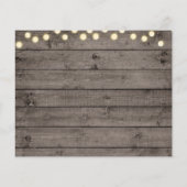 Minimale Rustic Wood & Lichten Foto opslaan Datum (Achterkant)