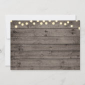 Minimale Rustic Wood & Lichten Foto opslaan Datum Kaart (Achterkant)