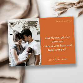 Minimale rustieke 1 foto Roest Dusky Christmas Spi Feestdagenkaart