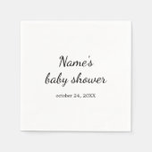 Minimale rustieke Baby showers servetten (Voorkant)