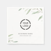 Minimale rustieke groen branded business logo servet (Voorkant)