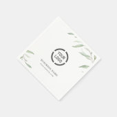 Minimale rustieke groen branded business logo servet (Hoek)