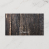 Minimale rustieke houten paard foto ruiter visitekaartje (Achterkant)