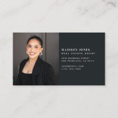 Minimale rustieke makelaar huis foto visitekaartje (Achterkant)