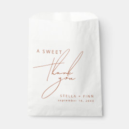 Minimale Rustieke Terracotta Hartelijke Dank Trouw Bedankzakje
