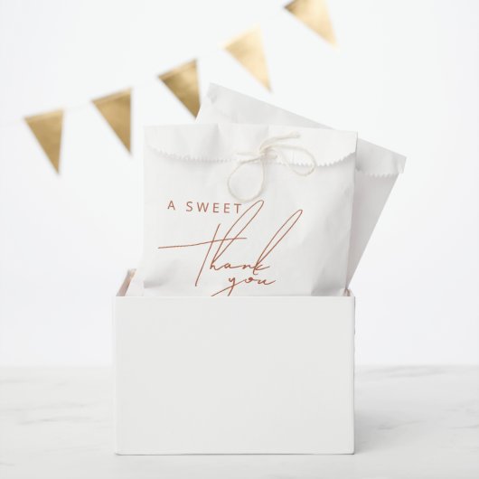 Minimale rustieke Terracotta Sweet Dank u bruiloft Bedankzakje (Feest)