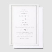 Minimale Rustieke Vellum Uitnodiging (Offset)