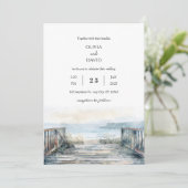 Minimale rustieke zee balkon Uitzicht strand bruil Kaart (Staand voorkant)